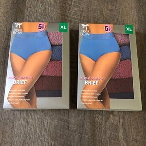 New！2 boxes Black Bow Ladies' High Waist Brief  Size XL